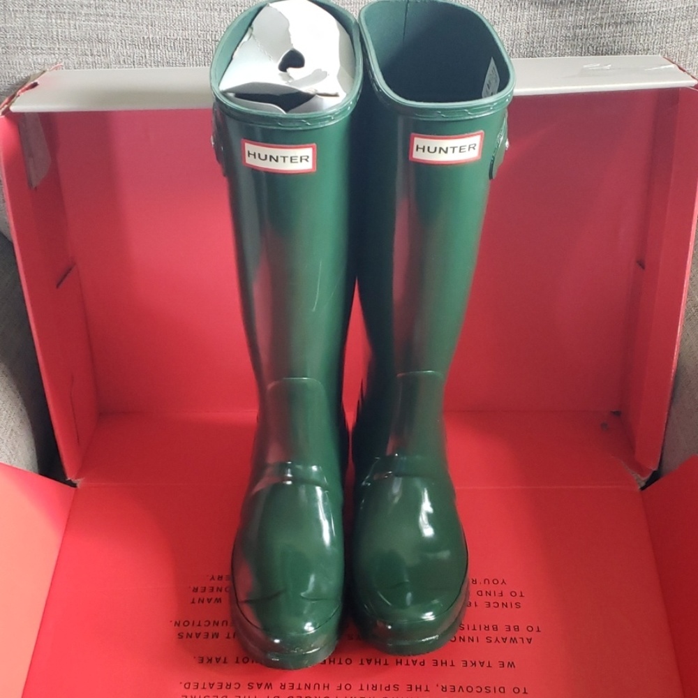 Hunter Tall Gloss Boot - Hunter Green